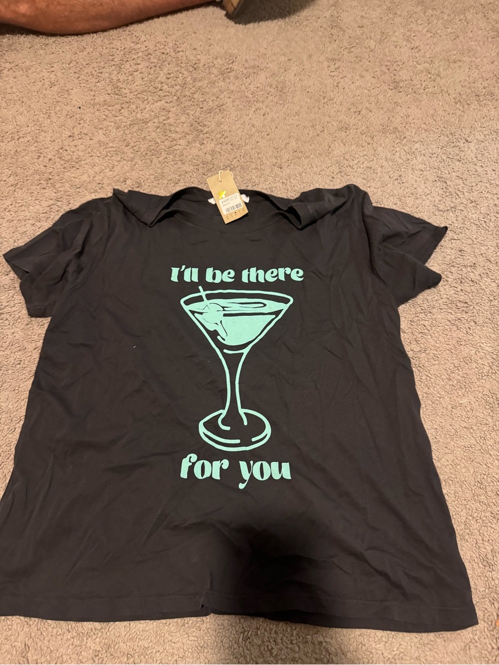 Project Social T Black Tee with Mint Green Cocktail Graphic